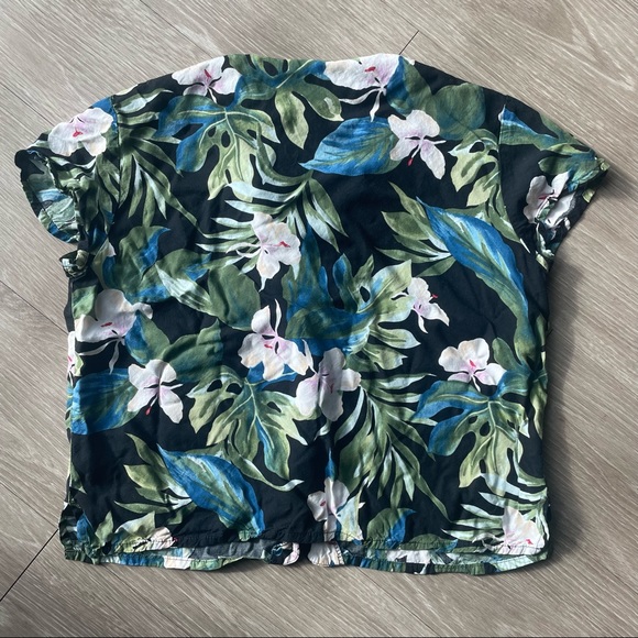 Paradise Found Orchid Ginger Black Hawaiian Shirt - S - Picture 7 of 7